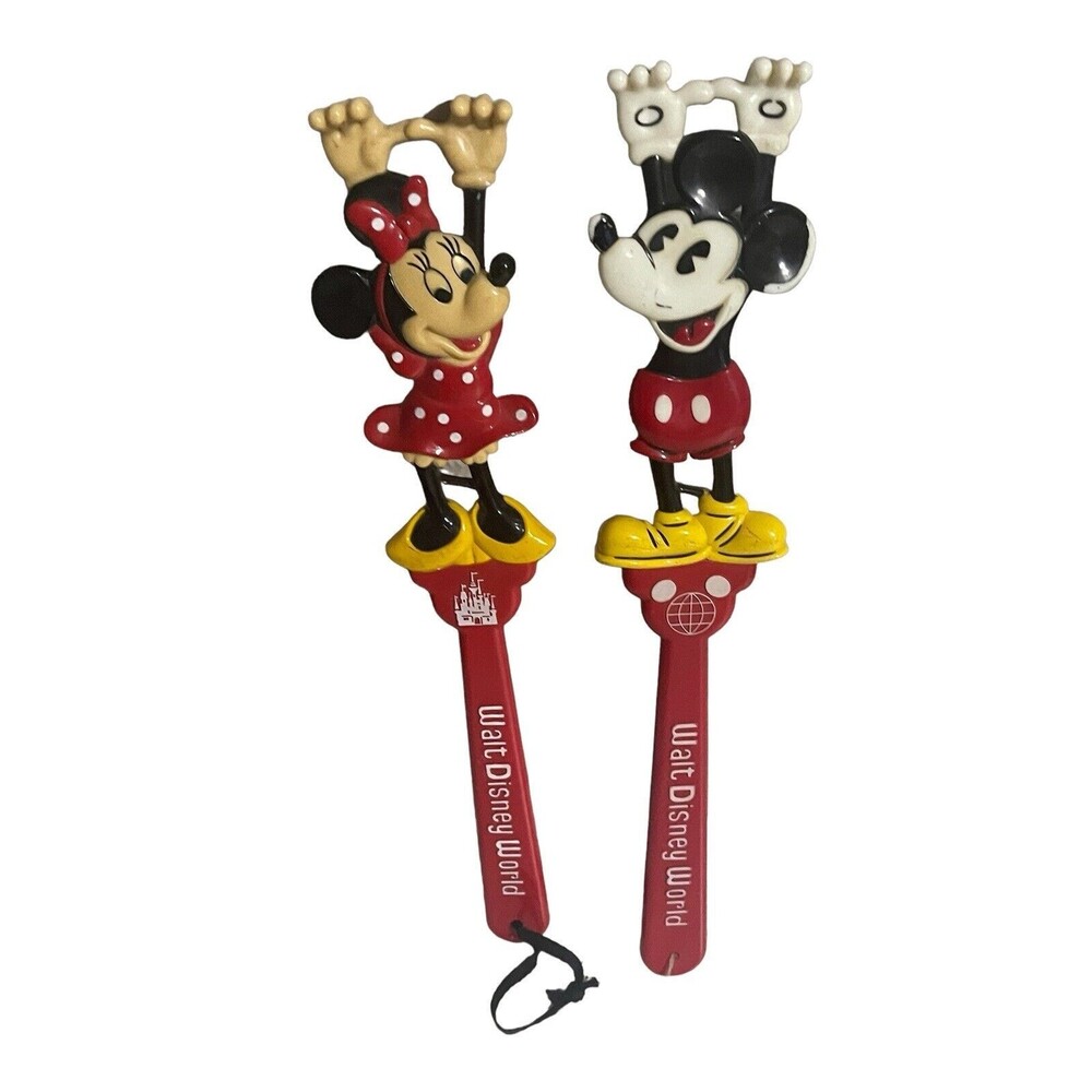 Vintage Mickey/Minnie Mouse Back Scratcher Walt Disney World Souvenir 15.5"